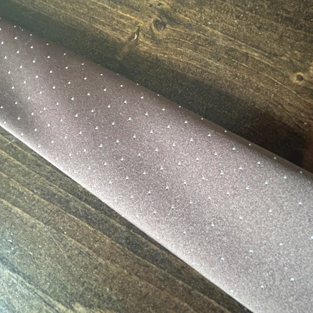 Oscar de la Renta Neck Tie Brown Micro Dot Sophisticated‎ Minimalist Silk Blend